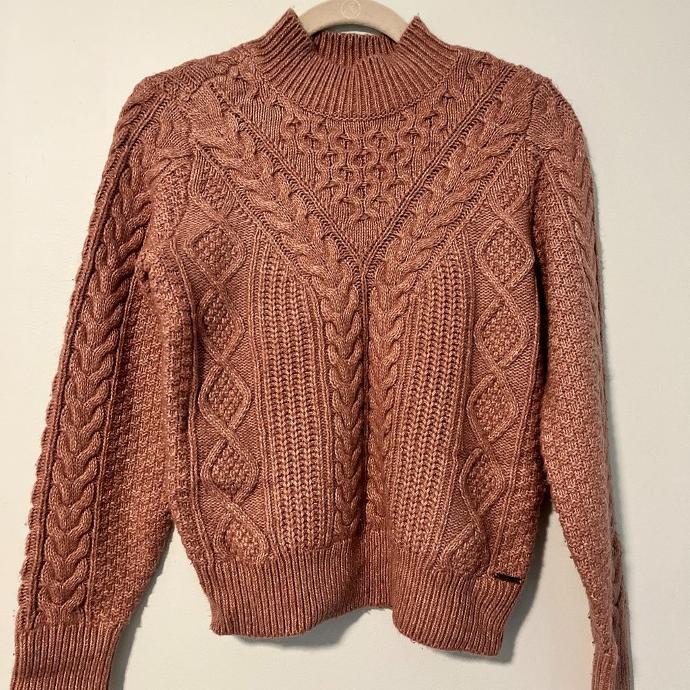 Women's Abercrombie & Fitch Cable Knit Mock Turtleneck Sweater